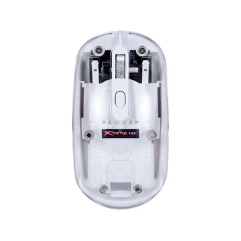 Компьютерная мышь Xtrike беспроводная 2.4G/Bluetooth 5.2 800–1200–1600 dpi Прозрачно-белая (GW-114)