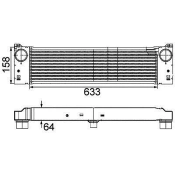 Радиатор интеркулера MAHLE CI 192 000P MAHLE (CI192000P)