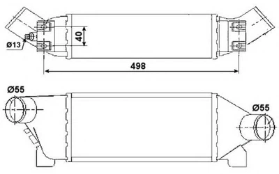 Радиатор интеркулера NRF (30259)