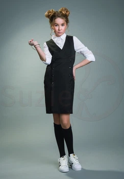 Сарафан школьный SUZIE Бланш черный СН-96 146