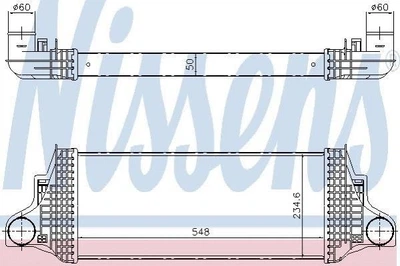 Интеркулер NISSENS 96419 Mercedes GL-Class, M-Class 1645001900, 2515000000, A2515000000