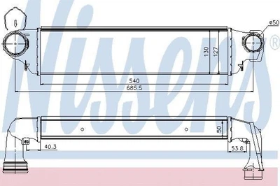 Интеркулер NISSENS 96654 BMW 3 Series 17517786351, 7786351