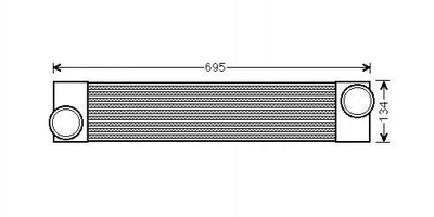 Интеркулер STARLINE BWA4375 BMW 7 Series; Land Rover Range Rover 7791909, 7790846, 2249457