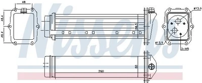 Интеркулер NISSENS 96432 Audi Allroad, Q5, A5, A4, A8, A6, Q7, A7; Volkswagen Touareg; Porsche Panamera, Cayenne 06E145621D, 06E145621E, 06E145621F