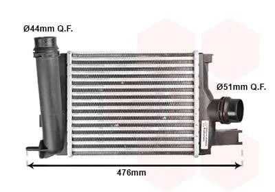 Інтеркулер Duster 1.5 dCi 03/10- (Van Wezel) Van Wezel (15004642)
