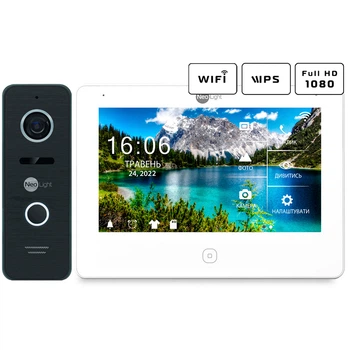 Комплект відеодомофона Neolight NeoKIT HD Pro WiFi Black