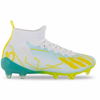 Бутси футбольні дитячі з носком SP-Sport Air MX10-35 розмір 35 White-Yellow-Mint