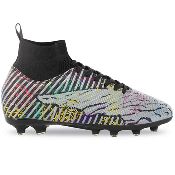 Бутсы футбольные детские с носком SP-Sport Air 150-35 размер 35 Black-Multicolor