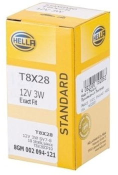 Автомобільна лампа Hella Standard T8X28 Standard 3 Вт 12 В (8GM002094121)