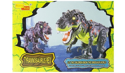Динозавр LEAN Toys Тиранозавр Рекс, що ходить на батарейках Коричневий 361 (5905323215719)