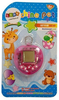 Електронна гра LEAN Toys Тамагочі з коротким ланцюжком Рожевий 4008 (5907625580021)