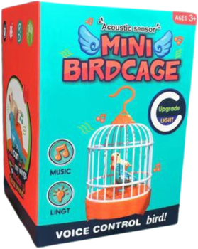 Klatka LEAN Toys z ptaszkami na baterie Niebieska 24849 (5905991058991)