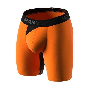Чоловічі анатомічні боксери Anatomic Long w/skew fly Light Plus, Black Series, помаранчевий 8XL LLPS140-21