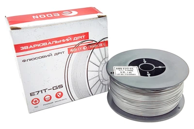 Проволка сварочная Edon 0.8мм x 1кг c флюсом (FLUS-0.8-1kg)