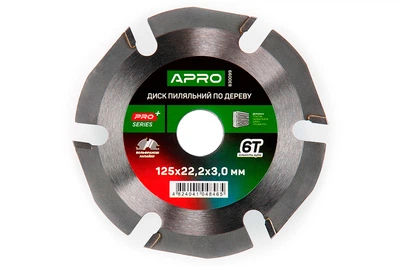 Диск пильный по дереву Apro 125 x 22.2мм x 6T PRO (830099)