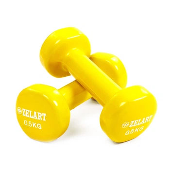 Гантелі для фітнесу Zelart Beauty TA-5225-0,5 0,5кг Жовтий