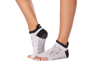 Носки для йоги ToeSox Half Toe Low Rise Sleeping Spell M 39-42.5 Белый