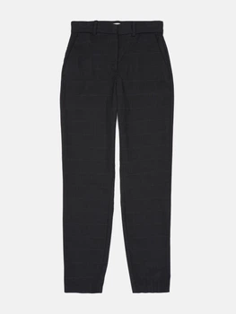 Брюки H&M 36 темно серый клетка 4027514716