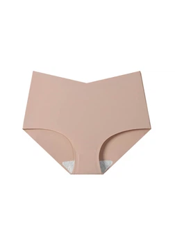 Женские высокие бесшовные трусики Ice Silk Кофейный M 3267