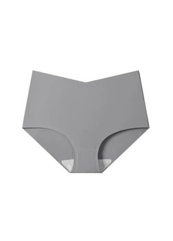 Жіночі високі безшовні трусики Ice Silk Сірий XL 3270