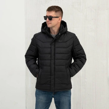 Мужская куртка демисезонная большого размера UF-Fashion 67-сфк 56 черный