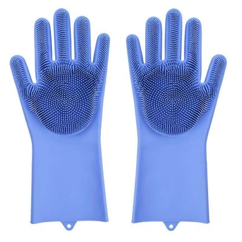 Перчатки силиконовые Better Glove универсальные для мытья посуды и уборки дома Синій (1354404А))