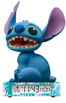 Lampka nocna Kids Euroswan Disney Stitch z budzikiem 3D (8435507886130)
