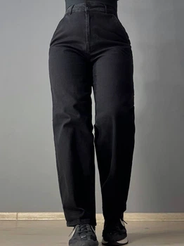 Джинсы женские Its Basic 3419-1 skater бананы мом 38 черные