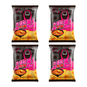 Набор Чипсы 4шт Orion Игра в Кальмара (Squid Game) Острые со Вкусом Кальмара 50g