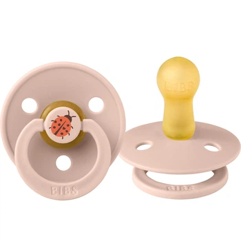 Класична латексна пустушка BIBS Colour STUDIO Ladybug Blush 6-18 міс. розмір 2