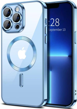 Чохол Wave Premium Metal Shining case with MagSafe (TPU) для Apple iPhone 13 Pro Max 6.7” Light Blue
