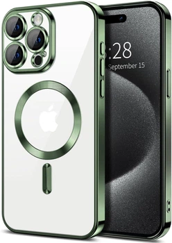 Чохол Wave Premium Metal Shining case with MagSafe (TPU) для Apple iPhone 14 Pro Max 6.7” Green