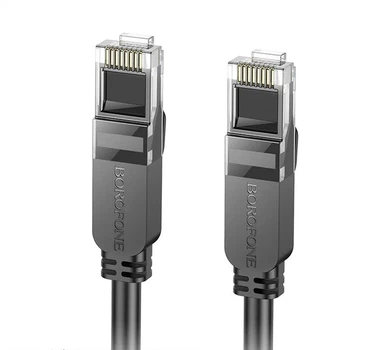 Мережевий кабель BOROFONE BUS01 Category 6 Gigabit network cable(L=3M) Black (6941991103940)