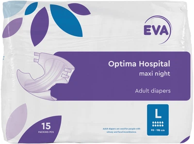 Підгузки для дорослих Eva Optima Hospital Maxi Night L 15 шт (4820546158456)
