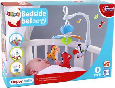 Karuzela do łóżeczka LEAN Toys na baterie i z dźwiękami Niebieska 16236 (5905679077696)