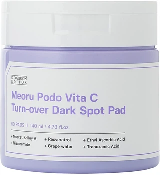 Освітлювальні пади Sungboon Editor Meoru Podo VitaC Dark Spot Pad з вітаміном С 60 шт (8809684564844)