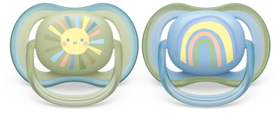 Пустушка ортодонтична Philips AVENT Ultra Air 0-6м 2 шт SCF085/58 (8720689017510)