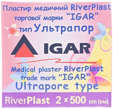 Пластырь медицинский Igar RiverPlast Ультрапор нетканый 2 см х 5 м (4820017606226)