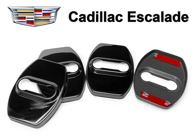 Накладка (заглушка) замка дверей Cadillac Escalade (4 двери) Чёрные