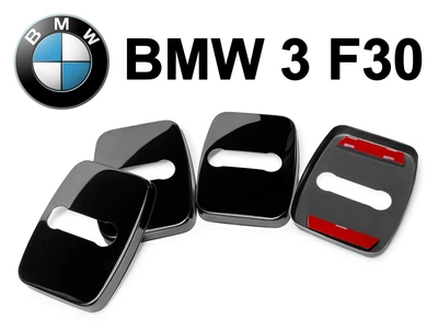 Накладка (заглушка) замка дверей BMW 3 F30 (4 двери) Чёрные
