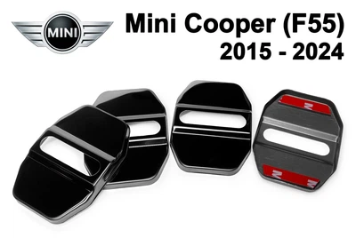 Накладка (заглушка) замка дверей Mini Cooper (F55) 2015-2024 (4 двери) Чёрные