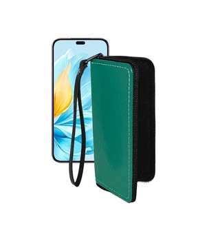 Чохол-гаманець з екошкіри для телефону Honor 200 Lite 5G Тм. Бірюзовий