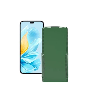 Чохол-фліп з екошкіри для телефону Honor 200 Lite 5G Темно-зелений