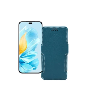 Чохол-книжка з екошкіри для телефону Honor 200 Lite 5G Тм. Бірюзовий