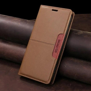 Чохол-книжка на магніті G01 для Xiaomi 15T коричневий гаманець
