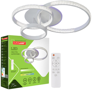 Люстра стельова Eurolamp LED M17 75W 5625 Lm 3000-6500K (LED-LR-75-M17(white))