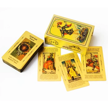 Карти Таро Уейта Золоті Класичні пластикові картки для початківців Waite's Tarot Cards