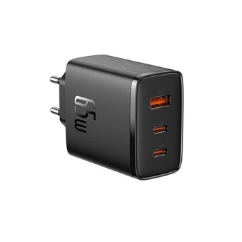 Мережевий зарядний пристрій адаптер Baseus Cube Pro Fast Charger зі швидкою зарядкою|1USB/2Type-C, 65W/3A, PD/QC| Чорний