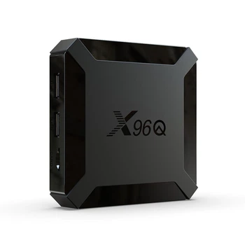 Смарт ТВ-приставка Android Smart TV тюнер для телевизора цифровой медиаплеер Allwinner X96Q TV BOX |H313, 1GB RAM, 8GB ROM, Android 10.0, пульт ДУ| Черный
