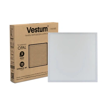 Офисная LED панель 50W Vestum квадратной формы 595х595мм 6500K белая IP20 ULTRA SLIM